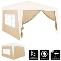 Casaria Seitenwände Faltpavillon 2er-Set Beige 3x2m