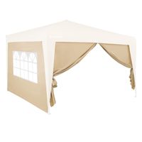 Casaria Seitenwände Faltpavillon 2er-Set Beige 3x2m