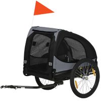 Hundeanhänger, klappbarer Fahrradanhänger, Anhänger für Hunde, Schwarz