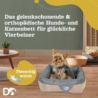 DD-06 Luxus Hundebett Braun Anthrazit Gr. L 80x80cm Memoryschaum Matratze