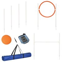 Agility Set Hunde, 5er-Set Hundetraining Steckhürdenset mit Tragetasche