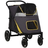 Hundewagen, faltbarer Hundetrolley, Hundebuggy mit Kissen, Katzenbuggy