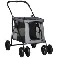 Hundewagen, Hundetrolley mit Kissen, faltbarer Hundebuggy, Katzenbuggy