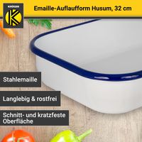 Emaillierte Auflaufform HUSUM, 32 cm