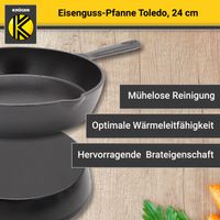 KRÜGER Eisenguss Pfanne Savanna Ø 24 cm - hohe Wärmespeicherung