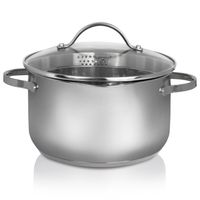 Edelstahl Fleischtopf mit Ausguss, 24 cm