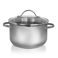 Edelstahl Fleischtopf mit Ausguss, 20 cm