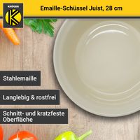 Emaillierte Schüssel JUIST, 28 cm