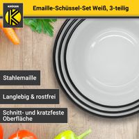 Emailliertes Schüssel-Set 3 tlg. (16, 20, 24 cm)