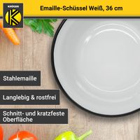 Emaillierte Schüssel weiß, 36 cm