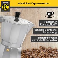 Alu-Espressokocher ITALIANO, 12 Tassen
