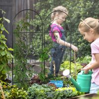 2er-Set Rankhilfe, Rankgitter, Spalier, Blumengitter Gartendeko Metall