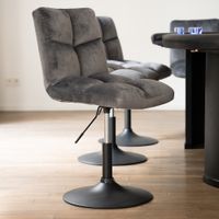 Pokerstuhl drehbar 2er Set ACE - Hellgrau