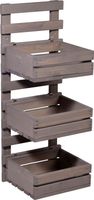 3-stufiges Wandregal, Grau