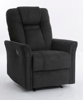 Gepolsterter Relaxsessel mit verstellbare Rückenlehne, ca. 76,5 x 91,5 x 106 cm - Dunkelgrau