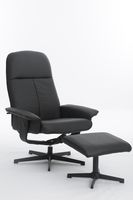 Relaxsessel mit Hocker HWP58-SCH schwarz
