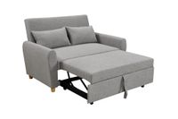 2-Sitzer Sofabett inkl. Kissen, ca. 139 x 96 x 88 cm - Hellgrau