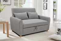 2-Sitzer Sofabett inkl. Kissen, ca. 139 x 96 x 88 cm - Hellgrau