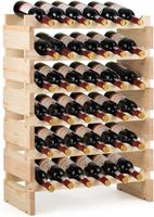 COSTWAY Weinregal Holz, Stapelbares Weinständer
