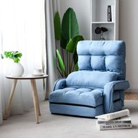 COSTWAY Klappsofa verstellbar, Bodensofa gepolstert