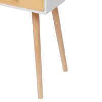 Schminktisch mit Spiegel, 2 Schubladen und Hocker - weiß