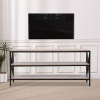 TV-Schrank mit 3 offenen Ablagen, ca. 140 x 40 x 62,5 cm – Holzoptik