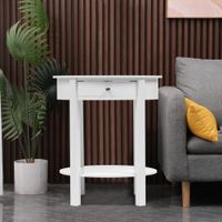 Nachttisch mit 1 Schublade, ca. 60 x 50 x 68 cm - Weiß