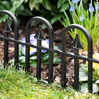 10 teiliges Gartenzaun-Set aus PP, ca. 60 x 31,5 cm