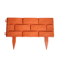 10 teiliges Gartenzaun-Set aus PP, ca. 44,5 x 28,5 cm