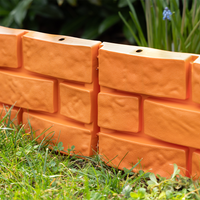 10 teiliges Gartenzaun-Set aus PP, ca. 44,5 x 28,5 cm