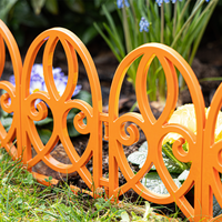 10er-Set Gartenzaun aus PP, ca. 56 x 29,5 cm