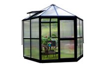 Wintergarten-/Sommergarten Haus aus Aluminium, ca. 320 x 283 x 275 cm - Schwarz