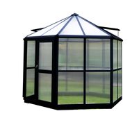 Wintergarten-/Sommergarten Haus aus Aluminium, ca. 320 x 283 x 275 cm - Schwarz