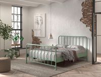 Jugendbett BRONXX mit Liegefläche 160 xx 200 cm, Ausf. Metall Olivegrün matt