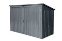 3er Mülltonnenbox mit aufklappbaren Dach mit Schloss, ca. 212 x 101 x 134 cm - Anthrazit