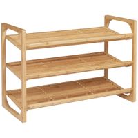 Schuhregal mit 3 Ebenen, Schuhständer, Schuhablage für max. 9 Paar Schuhe