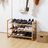 Schuhregal mit 3 Ebenen, Schuhständer, Schuhablage für max. 9 Paar Schuhe
