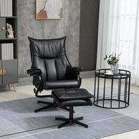 Relaxsessel mit Hocker, drehbarer Ruhesessel, TV-Sessel mit Liegefunktion