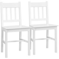 Esszimmerstuhl 2er Set Küchenstuhl, Essstuhl mit Rückenlehne, Kiefernholz