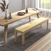 Sitzbank 3-Sitzer Holzbank Essbank im Landhaus-Stil, Küchenbank für Küche