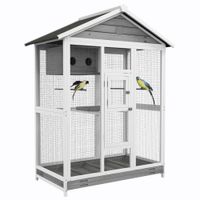 Vogelkäfig Wellensittichkäfig mit 4 Sitzstangen, Vogelbauer für Kanarien