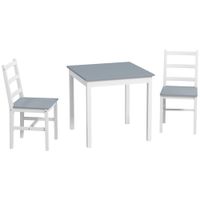 Essgruppe 3er-Set, Esstisch mit 2 Stühlen, Küchentisch-Set für 2 Personen