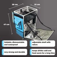 CoolQuest isolierter Kühlrucksack 42 Liter in Schwarz Thermobox wasserdicht