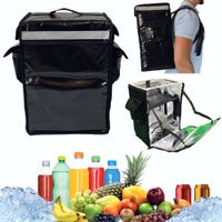 CoolQuest isolierter Kühlrucksack 42 Liter in Schwarz Thermobox wasserdicht