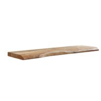 WOHNLING Wandregal Baumkante Akazie Holz Design Schweberegal 100 cm Regal Massiv