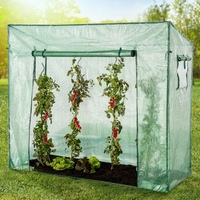 Tomatengewächshaus mit 1 Tor und 2 Fenster, ca. 200 x 77 x 169/148 cm
