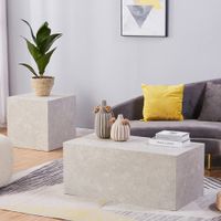 HOME DELUXE Couchtisch Marmor AMIRI L Beige