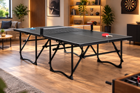 INDOOR 4-fach faltbare Tischtennisplatte inkl. Zubehör - ca. L 274 cm x B 152,5 cm x H 76 cm