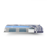 7-Zonen Taschenfederkernmatratze mit int. Gelschaum-Topper Ocean Clean TFK / 90x200 / H4