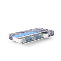 7-Zonen Taschenfederkernmatratze mit int. Gelschaum-Topper Ocean Clean TFK / 90x200 / H3